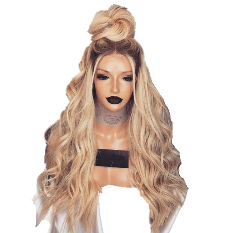American Style Mid-length Curly Wig-0