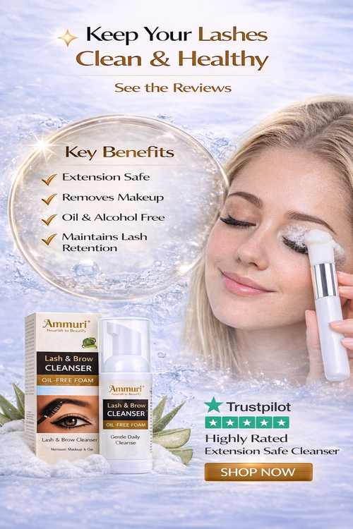 Ammuri Lash & Brow Cleansing Kit: Eyelash Extension Shampoo Kit-1
