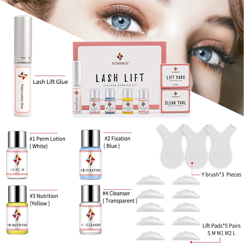 ICONSIGN Lash Lift Kit Lifiting Eyelash Enhancer. Curls last 6-8 weeks