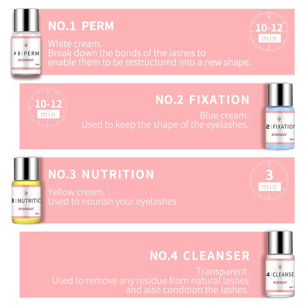 ICONSIGN Lash Lift Kit Lifiting Eyelash Enhancer. Curls last 6-8 weeks