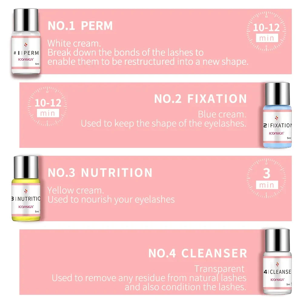 ICONSIGN Lash Lift Kit Lifiting Eyelash Enhancer. Curls last 6-8 weeks