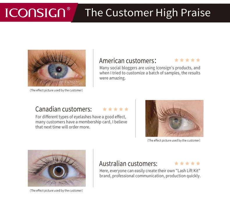 ICONSIGN Lash Lift Kit Lifiting Eyelash Enhancer. Curls last 6-8 weeks